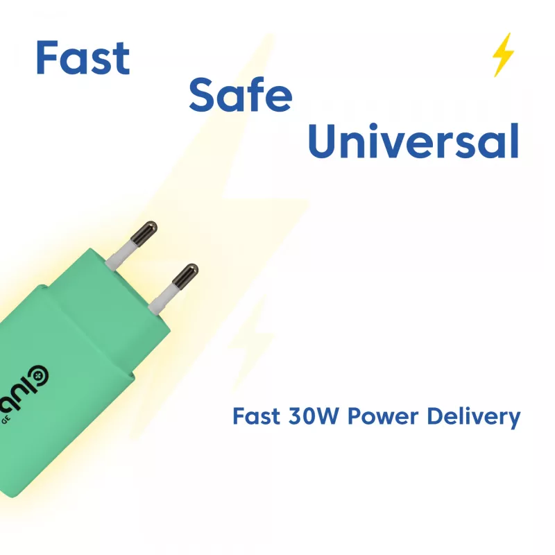 USB-C oplader 2-pack 30W by club 3d — dubbele 30W USB-C voedingen