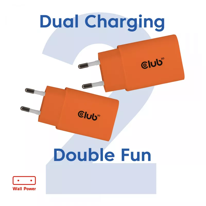 Voeding CLUB3D CAC-3023, 30 W, compacte adapter voor draagbare apparaten