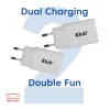 USB‑C oplader 2-pack CLUB3D CAC-3020, 30 W totaal, wit