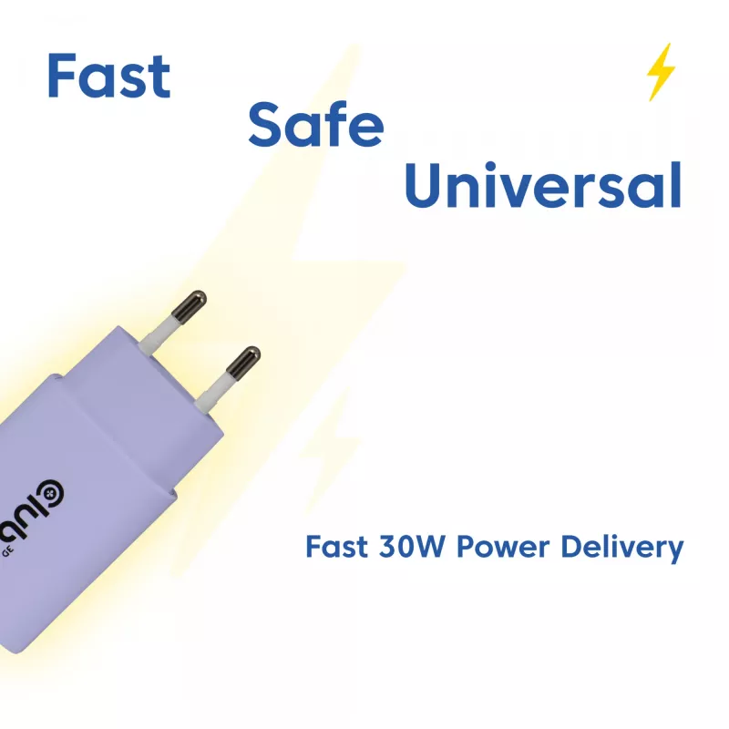 Voeding club 3d USB-C oplader 30W 2-pack compact voor telefoons en tablets