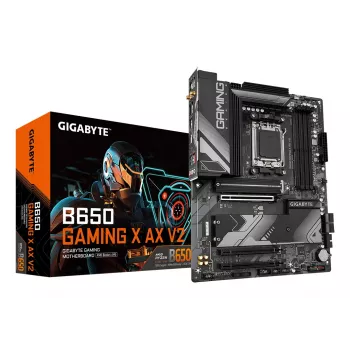 GIGABYTE B650 GAMING X AX V2 moederbord - AMD Ryzen 9000 Series CPU's, 8+2+2 fasen VRM, tot 8000MHz DDR5 (OC), 1xPCIe 5.0 + 2xPCIe 4.0 M.2, 2.5GbE LAN, WIFI 6E, USB 3.2 Gen 2