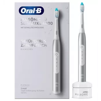 Oral-B Pulsonic slank Luxe 4000 volwassen sonische tandenborstel platina