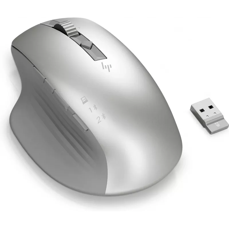 HP 930 Creator draadloze muis, rechtshandig, Bluetooth, 3000 DPI, zilver
