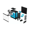 FRACTAL DESIGN Pop Air RGB cyaan Core TG clear tint