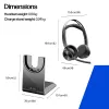 HP Poly Voyager Focus 2 USB-C-C headset +USB-C/A-adapter +laadstation