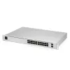 Managed switch UBIQUITI USW-PRO-24-EU — 24× gigabit RJ-45, 2× SFP+, L2/L3, rackmontage, zilver
