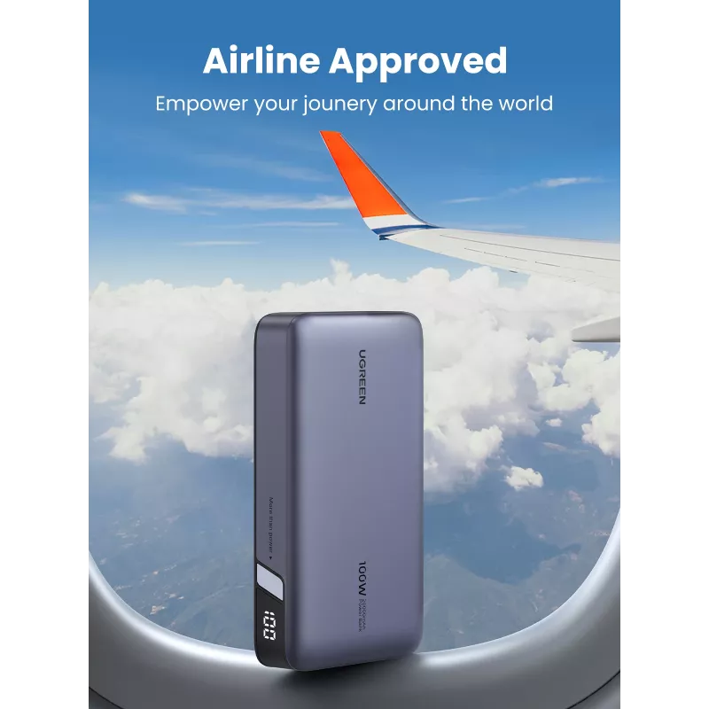Ugreen 25188 powerbank 20000 mAh grijs
