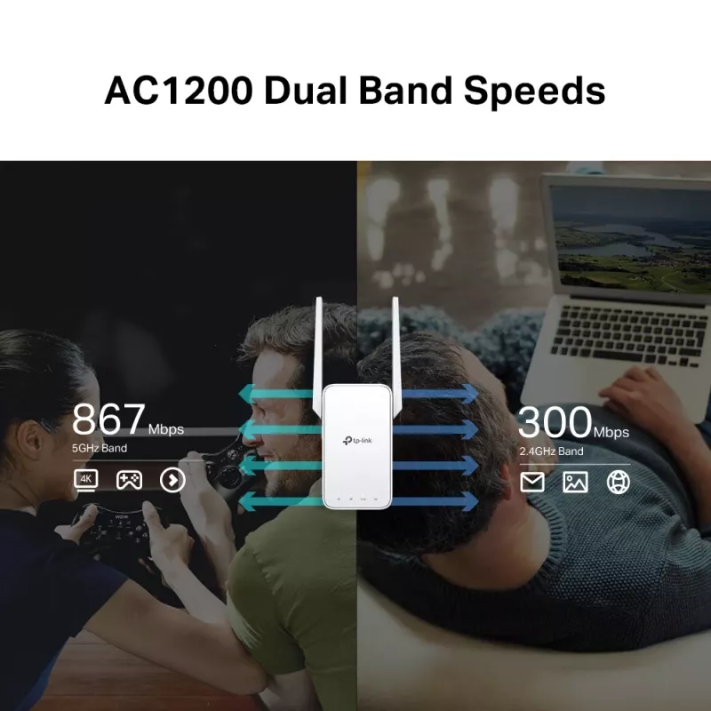Netwerkrepeater TP-Link AC1200 Mesh WLAN-versterker