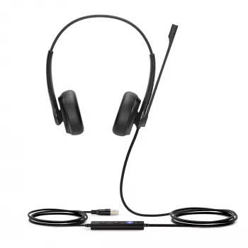 Yealink UH34 Dual Teams-headset, bedraad, kantoor/callcenter, 20 - 20000 Hz, 118 g, headset, zwart