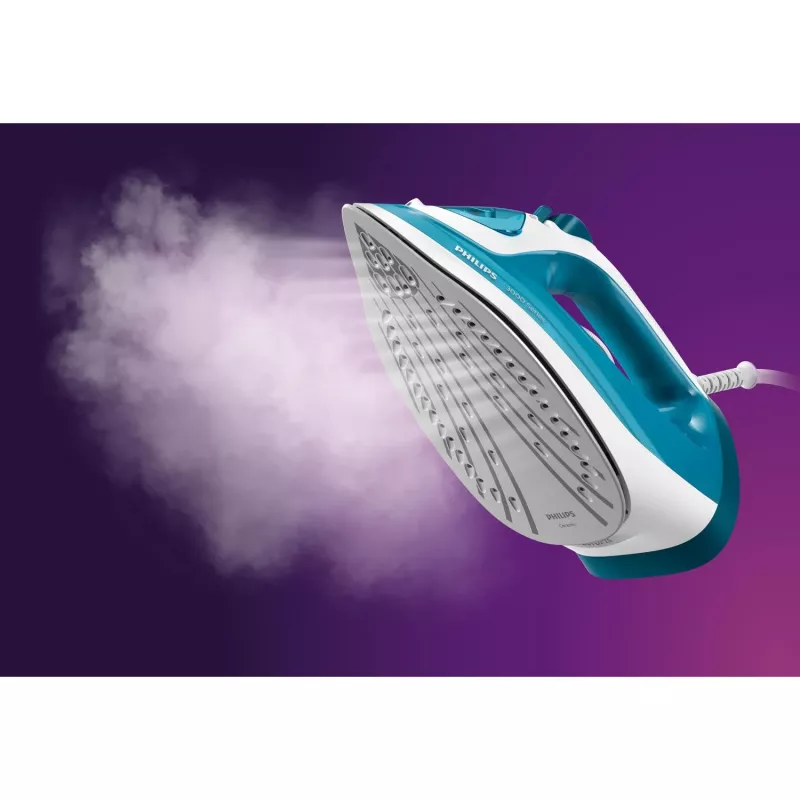 Strijkijzer met stoom Philips DST3011/20 — 2100 W, keramische zool, 0,3 L tank, 1,9 m kabel, blauw