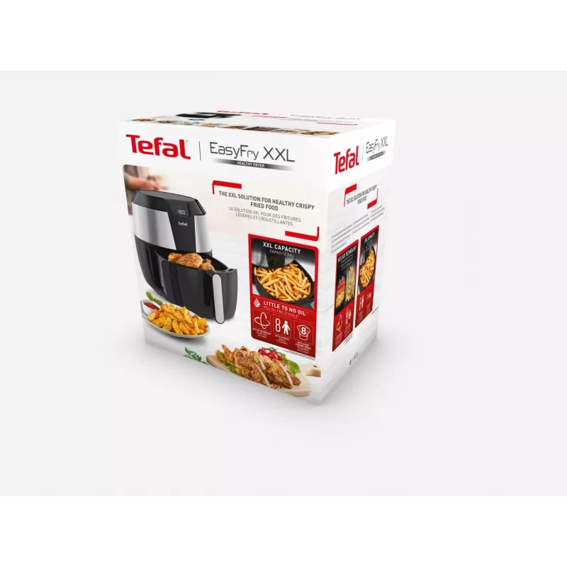 Tefal Easy Fry EY701D Single 5,6 L losse heteluchtfriteuse 1850 W zwart, RVS