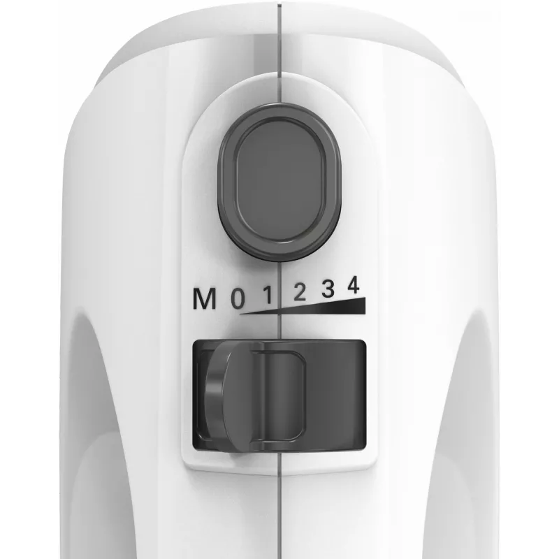 Handmixer Bosch MFQ24200 — 400 W, 4 snelheden, turbo, geborsteld staal/wit