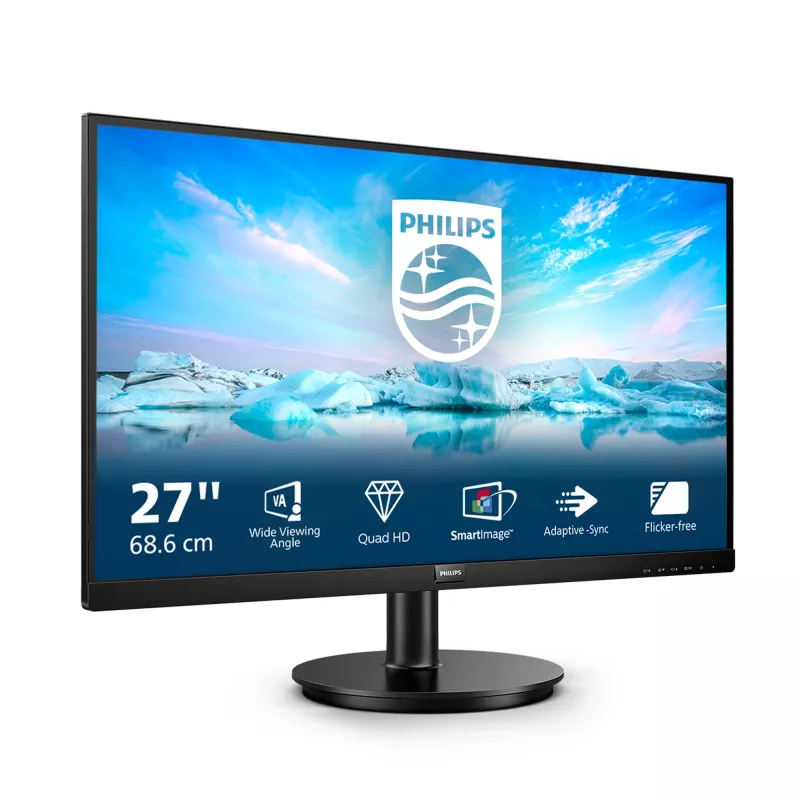 Philips V Line 275V8LA/00 computermonitor 68,6 cm (27 inch) 2560 x 1440 pixel Quad HD LED zwart