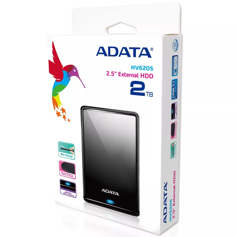 ADATA AHV620S-2TU3-CBK externe harde schijf 2 TB 2,5 inch Micro-USB B 3.2 Gen 1 (3.1 Gen 1) zwart