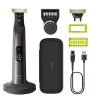 Philips OneBlade Pro 360 QP6652/61 voor gezicht en lichaam, geïntegreerd display, afwasbaar, accu, chroom
