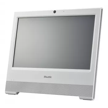 Shuttle all-in-one barebone X50V9, 15,6 inch single-touchscherm (resistief), Celeron 7305U, WiFi, IP54, ventilatorloos, 24/7-continu gebruik