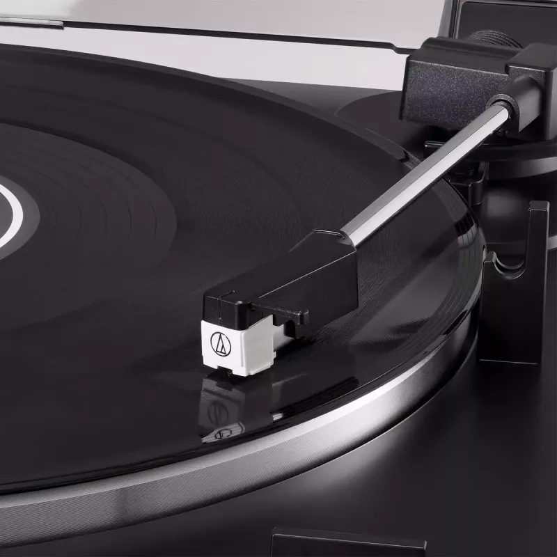 Riemgedreven platenspeler Audio-Technica AT-LP60X volautomatisch zwart