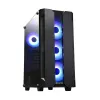 PC-behuizing CHIEFTEC GS-01B-OP tower zwart – gehard glas, RGB-ventilator, ondersteunt ATX/Micro-ATX, GPU tot 320 mm