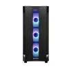 PC-behuizing CHIEFTEC GS-01B-OP tower zwart – gehard glas, RGB-ventilator, ondersteunt ATX/Micro-ATX, GPU tot 320 mm