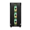 PC-behuizing CHIEFTEC GS-01B-OP tower zwart – gehard glas, RGB-ventilator, ondersteunt ATX/Micro-ATX, GPU tot 320 mm