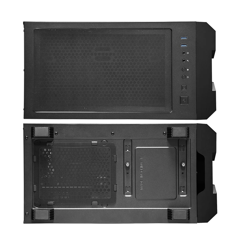 PC-behuizing CHIEFTEC GS-01B-OP tower zwart – gehard glas, RGB-ventilator, ondersteunt ATX/Micro-ATX, GPU tot 320 mm