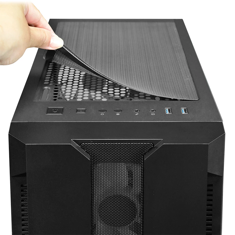 PC-behuizing CHIEFTEC GS-01B-OP tower zwart – gehard glas, RGB-ventilator, ondersteunt ATX/Micro-ATX, GPU tot 320 mm