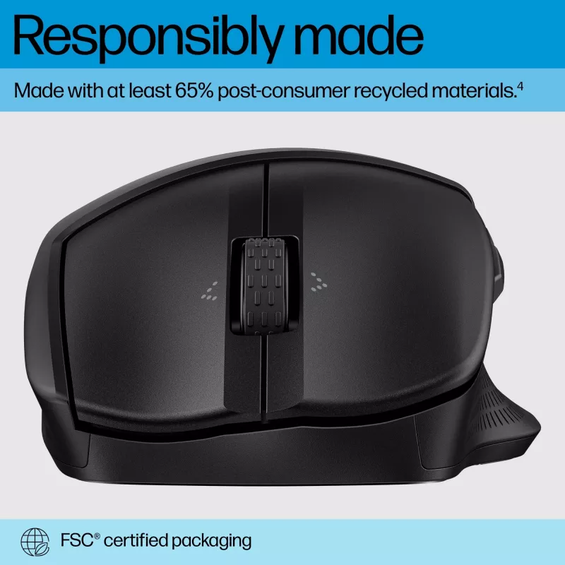HP 480 Comfort Bluetooth-muis, rechtshandig, Bluetooth, 4000 DPI, zwart