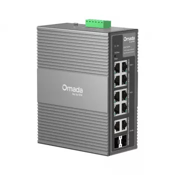 TP-Link Omada 10-poorts Gigabit Industrial Easy Managed switch met 6-poorts PoE+ en 2-poorts PoE++