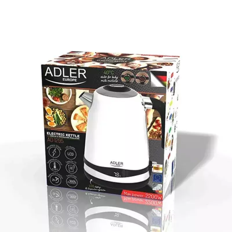 Elektrische waterkoker Adler 1,7 L 2200 W wit