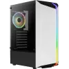 Aerocool Bionic V2 Midi Tower pc-behuizing, ATX / micro ATX / Mini-ITX, gehard glas, RGB, wit