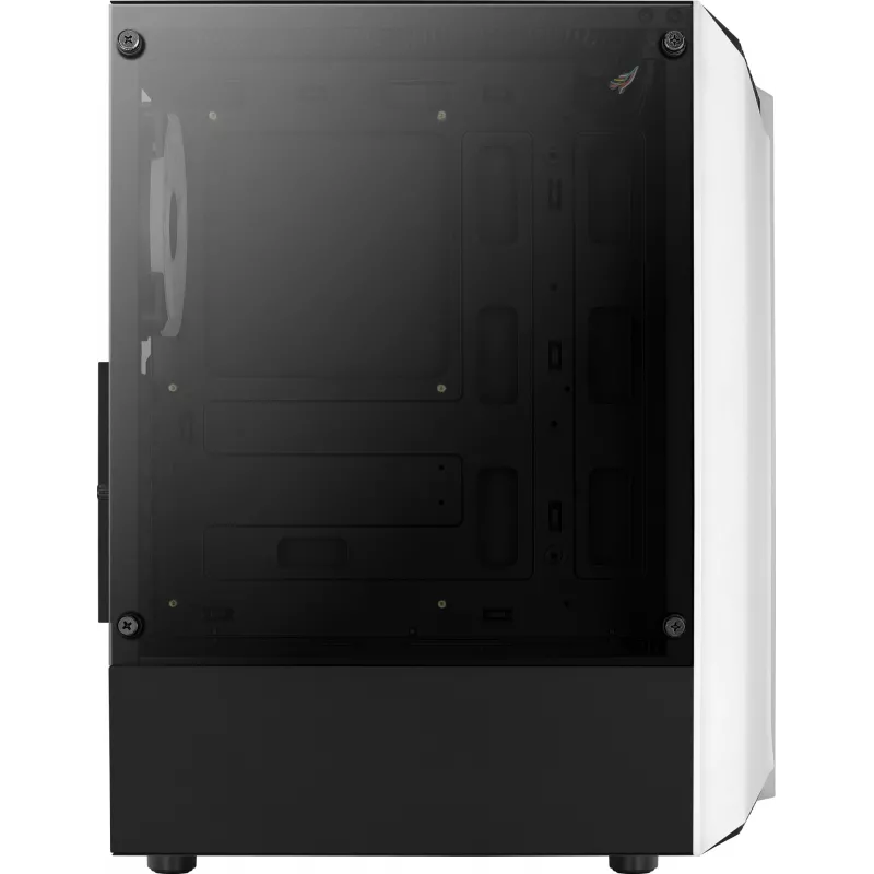 Aerocool Bionic V2 Midi Tower pc-behuizing, ATX / micro ATX / Mini-ITX, gehard glas, RGB, wit