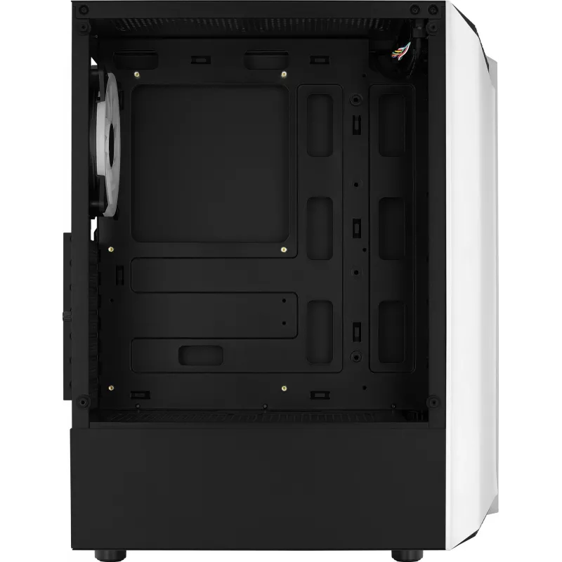 Aerocool Bionic V2 Midi Tower pc-behuizing, ATX / micro ATX / Mini-ITX, gehard glas, RGB, wit
