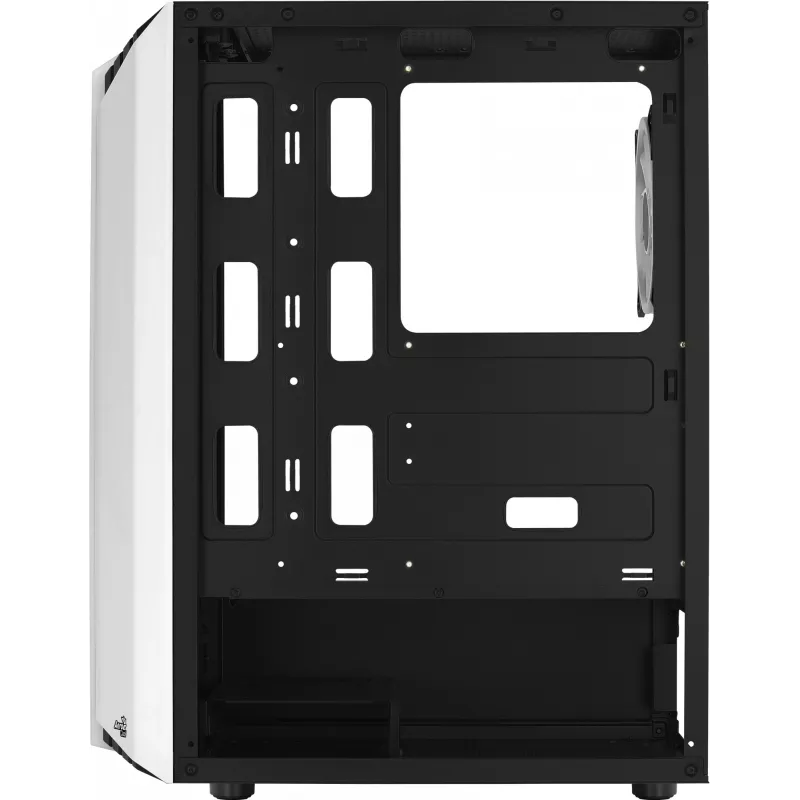 Aerocool Bionic V2 Midi Tower pc-behuizing, ATX / micro ATX / Mini-ITX, gehard glas, RGB, wit