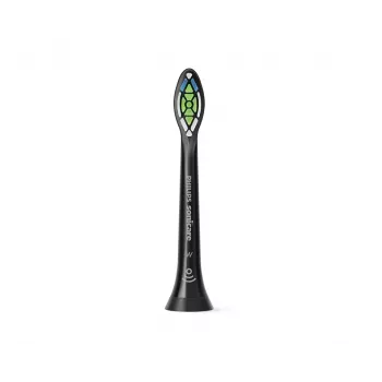 Opzetborstels Philips HX6064/88 Optimal White — 4 stuks, zwart, medium borstelharen, 62.000 bewegingen/min