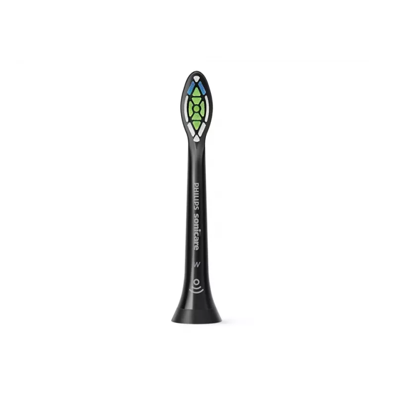 Opzetborstels Philips HX6064/88 Optimal White — 4 stuks, zwart, medium borstelharen, 62.000 bewegingen/min