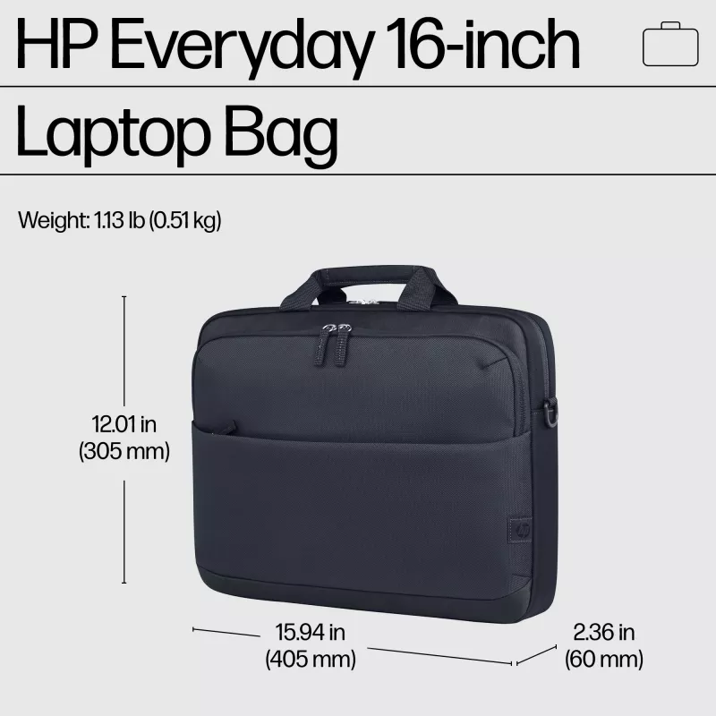 HP Everyday 16-inch laptoptas, aktetas, 40,9 cm (16,1 inch), schouderriem, 510 g