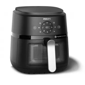 Philips 2000 serie NA221/00 friteuse enkel 4,2 L standalone 1500 W heteluchtfriteuse zwart, zilver