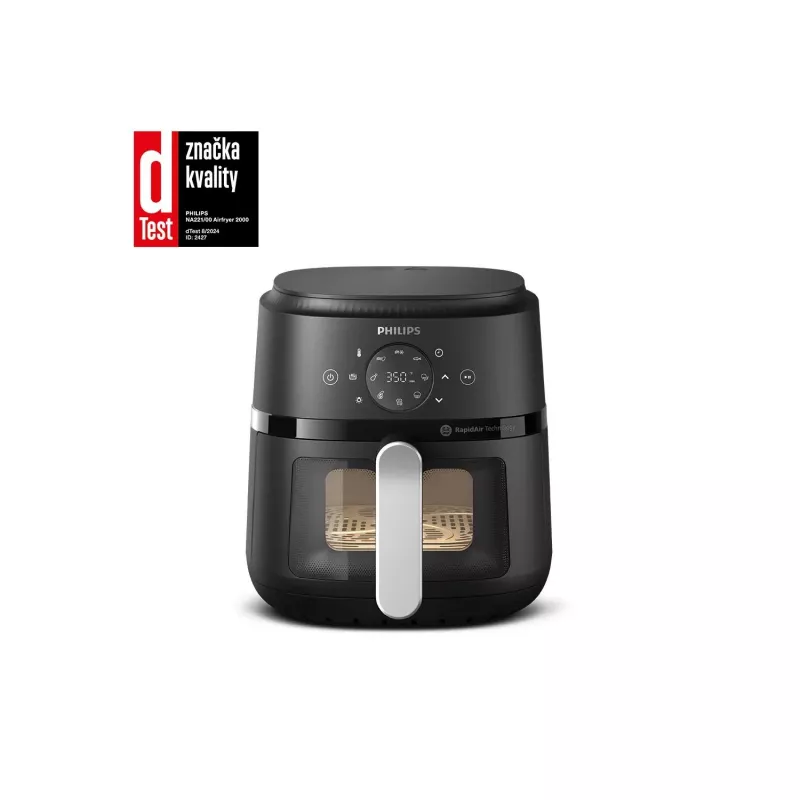 Philips 2000 serie NA221/00 friteuse enkel 4,2 L standalone 1500 W heteluchtfriteuse zwart, zilver