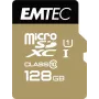 EMTEC micro SD-kaart SDXC klasse 10 goud + 128GB