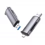Ugreen 50706 kaartlezer USB/Micro-USB zilver