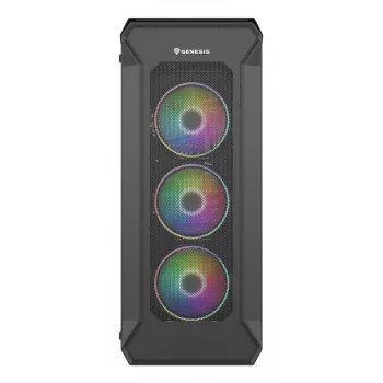 GENESIS Irid 505 ARGB midi tower zwart, transparant