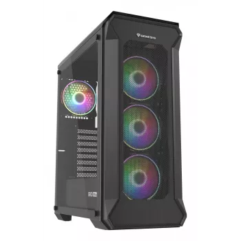 GENESIS Irid 505 ARGB midi tower zwart, transparant