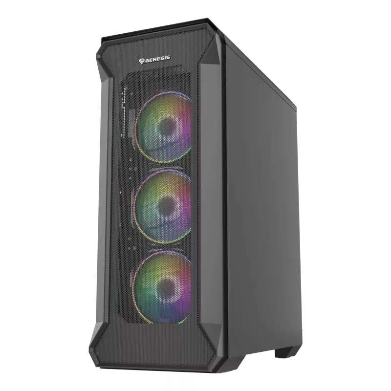 GENESIS Irid 505 ARGB midi tower zwart, transparant