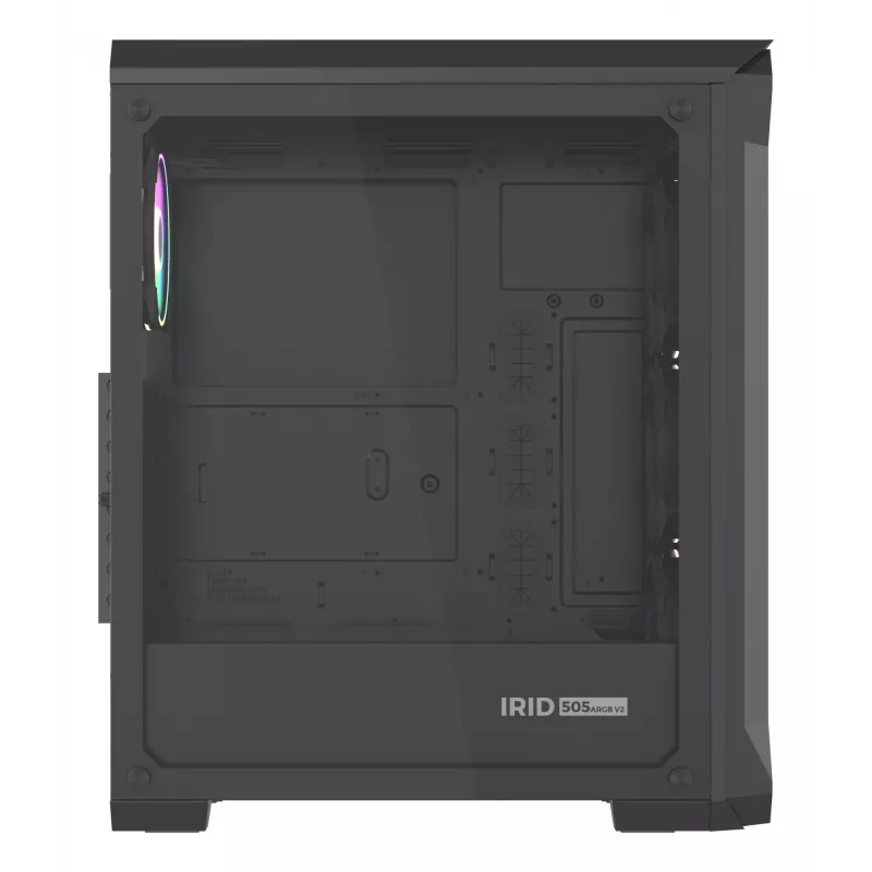 GENESIS Irid 505 ARGB midi tower zwart, transparant