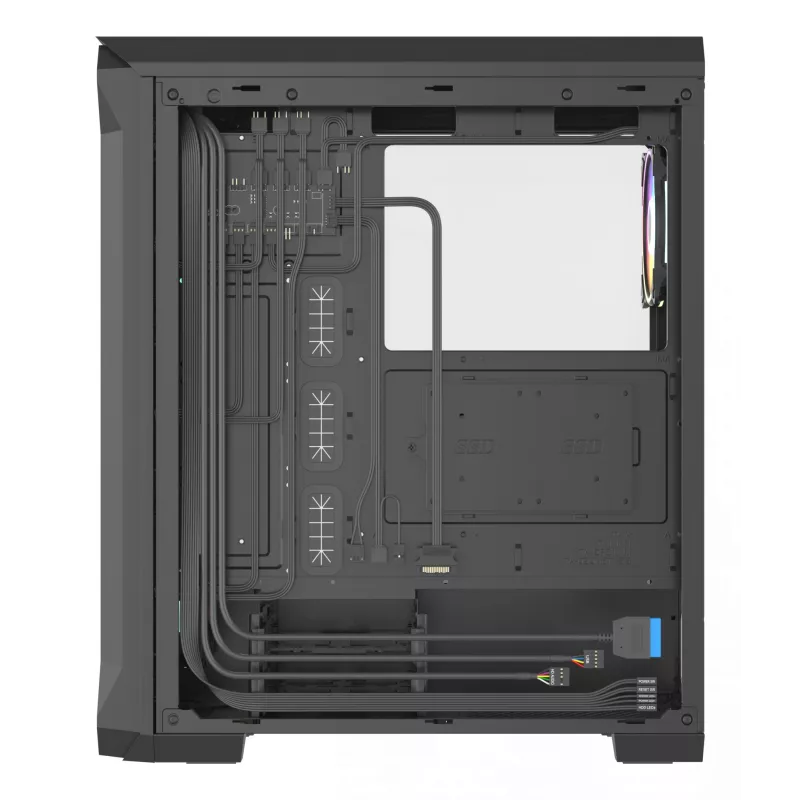 GENESIS Irid 505 ARGB midi tower zwart, transparant