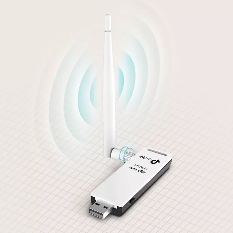 TP-Link TL-WN722N netwerkadapter, WLAN 150 Mbit/s, USB, Wi-Fi 4, 2,4 GHz
