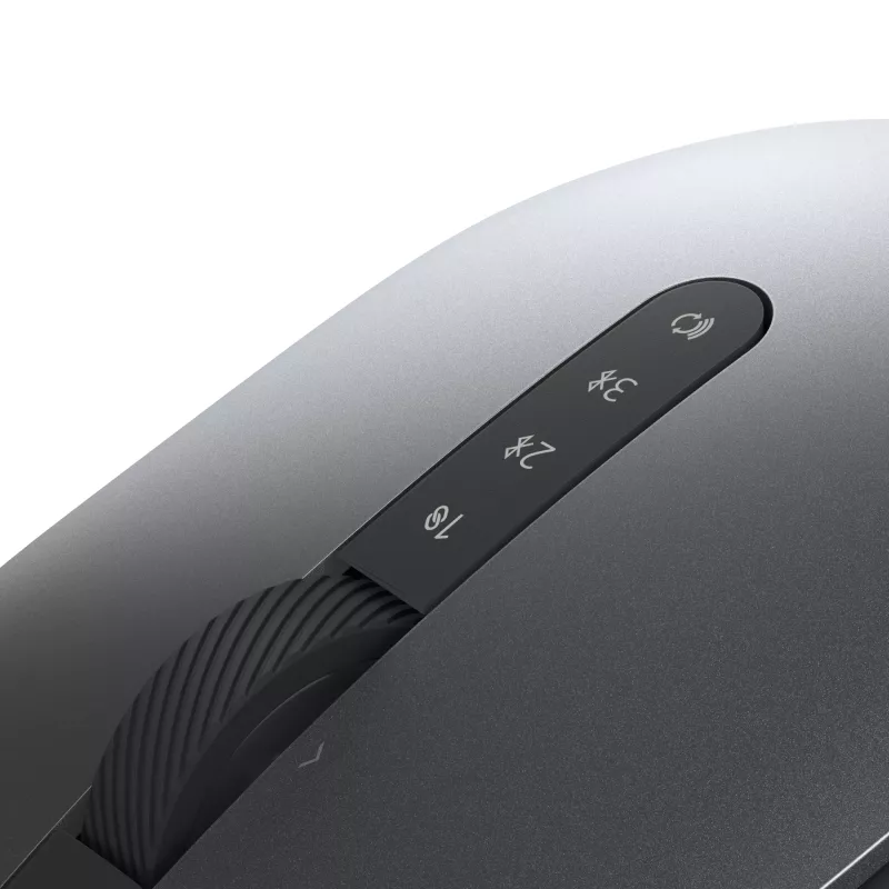 DELL Pro Plus muis - MS5320W, rechtshandig, optisch, RF draadloos + Bluetooth, 1600 DPI, grijs, titanium