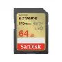 SanDisk Extreme SDXC-geheugenkaart 64GB, UHS-I, U3, V30 (SDSDXV2-064G-GNCIN)