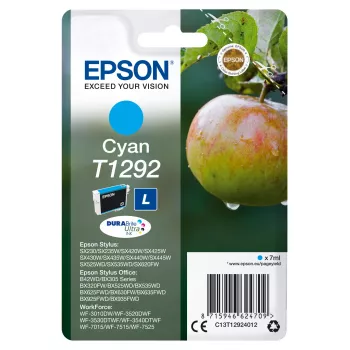 Epson losse verpakking cyaan T1292 DURABrite Ultra inkt, cyaan, 7 ml, 1 stuk, 474 pagina's