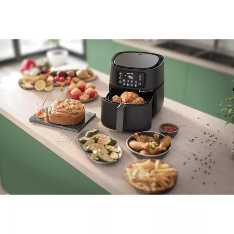Philips 5000 serie Airfryer HD9285/90 XXL Connected, heteluchtfriteuse, 7,2 L, 1,4 kg, Rapid Air, 40 °C, 200 °C